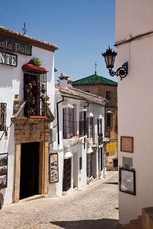 Spain, Andalusia, Cadiz, Arcos De la Fontera Typical Street View by Julie Eggers / Danita Delimont art print