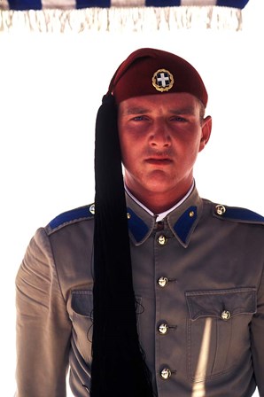 Close Up of Soldier in Traditional Dress, Athens, Greece by Bill Bachmann / Danita Delimont art print