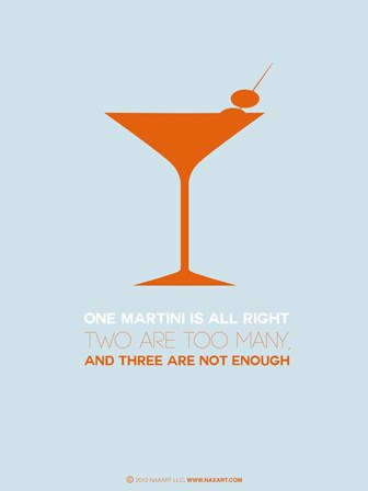 Martini Orange by Naxart art print
