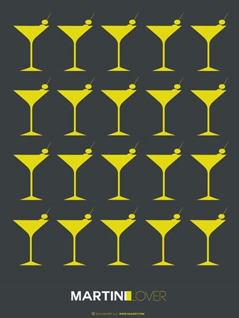 Martini Lover Yellow by Naxart art print