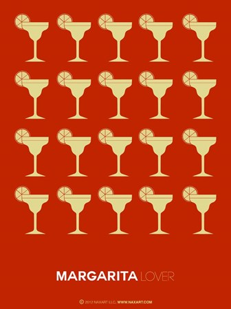 Yellow Margaritas Brown by Naxart art print