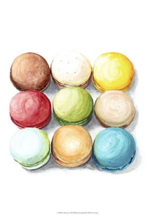 9 Macarons by Redstreake art print