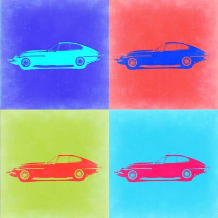 Jaguar E Type Pop Art 2 by Naxart art print
