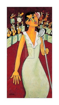 Singer with Band (LE) by M. Hammel art print