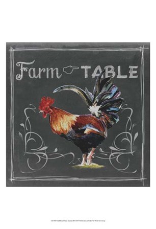 Chalkboard Farm Animals III by Redstreake art print