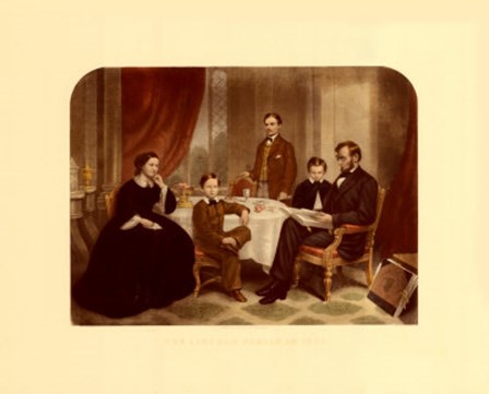 Lincoln Family by F.b. Carpenter art print