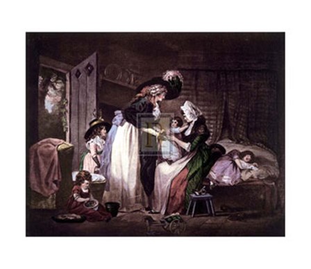 Visit to the Child At Nurse  [L] by George Morland art print