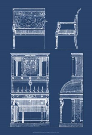 Furniture Blueprint III by Vision Studio art print