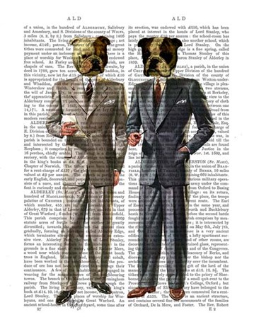 Bulldogs in Suits by Fab Funky art print