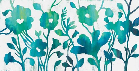 Teal Trio I on White by Silvia Vassileva art print