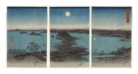 Kanazawa in Moonlight, 7th month, 1857 by Ando Hiroshige art print