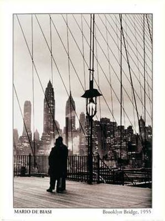 Brooklyn Bridge 1955 by Mario De Biasi art print