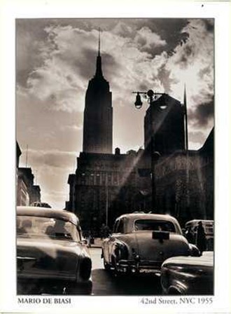 42nd Street NYC 1955 by Mario De Biasi art print