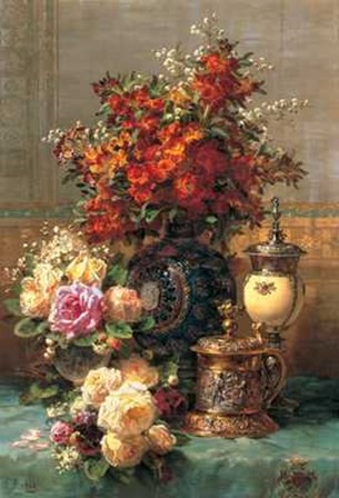 Jean-baptiste Robie - Fleurs Sur une Table by Jean-Baptiste Robie art print