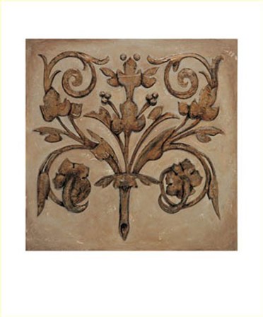 Decorative Scroll II by P. Segovia art print