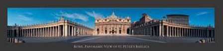 Rome Panoramic View of St.Peter&#39;s Basilica by Emanuele Brambilla art print