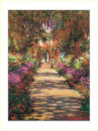 Une Ale&#39;e du Jardin de Monet by Claude Monet art print