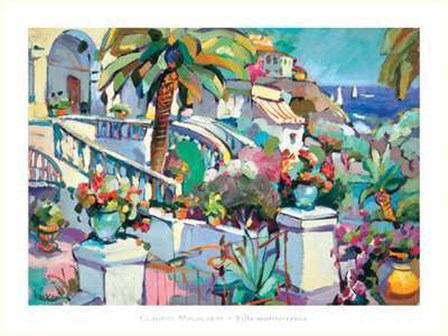 Villa Mediterranea by Claudio Malacarne art print