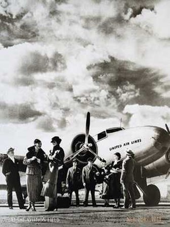 At the Aviation Field NY 1948 art print