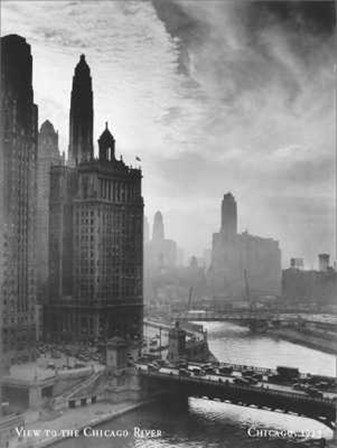 View to the Chicago River art print