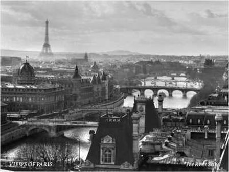 Views of Paris the River Seine art print