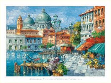 Promenade Veneziana by Antonio Di Viccaro art print