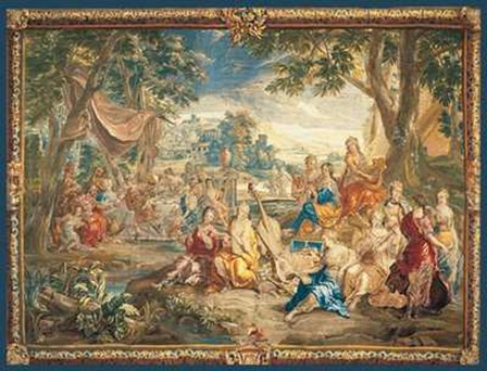 18th century - Brussels Tapestry Size 52x38.25 art print