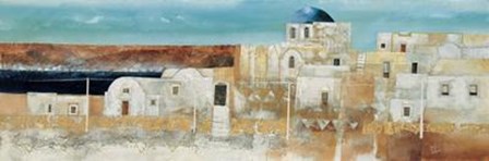 Fulvio Dot - Veduta di Thira Size 39.5x13.75 by Fulvio Dot art print