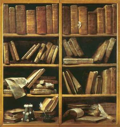 Scaffali con Libri di Musica by P. Cane art print