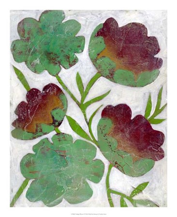 Verdigris Blooms I by Chariklia Zarris art print