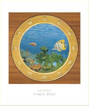 Andrea Del missier - Coral Reef Size 19.75x23.75 by Andrea Del Missier art print