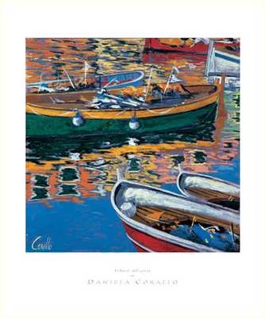 Riflessi Nel Porto by Daniela Corallo art print