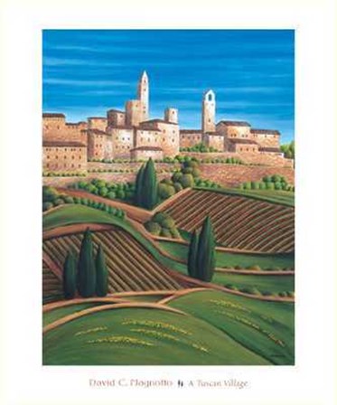 Tuscan Village by David C. Magnotto art print