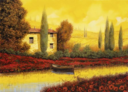 Al Tramonto sul Fiume by Guido Borelli art print