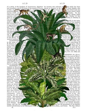 Pineapple, Monkeys by Fab Funky art print