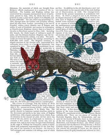 Sly Fox in Bunny Mask by Fab Funky art print