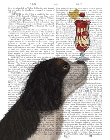 Cavalier King Charles, Black White, Ice Cream by Fab Funky art print