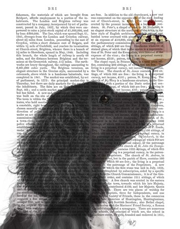Springer Spaniel, Black, Bebe,Ice Cream by Fab Funky art print