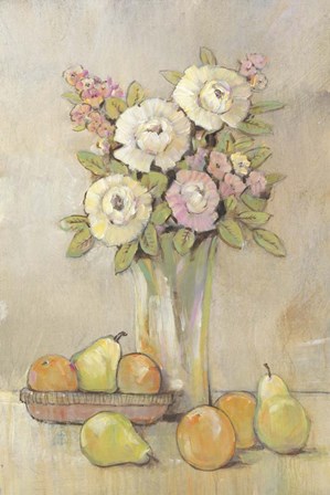 Still Life Study Flowers &amp; Fruit I by Timothy O&#39;Toole art print