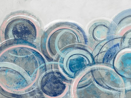 Variation Blue Grey Pink Crop by Silvia Vassileva art print