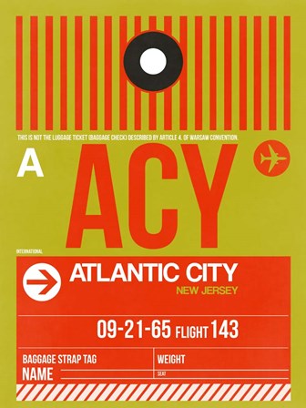 ACY Atlantic City Luggage Tag I by Naxart art print