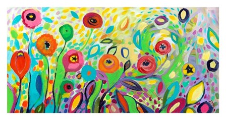 Flower Garden Jazz by Jennifer Lommers art print