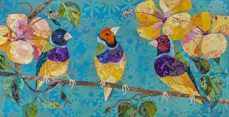 Tropical Finches by Elizabeth St. Hilaire art print