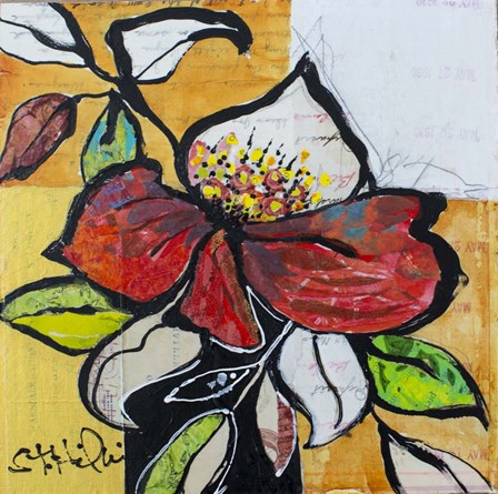 Red Floral Study by Elizabeth St. Hilaire art print