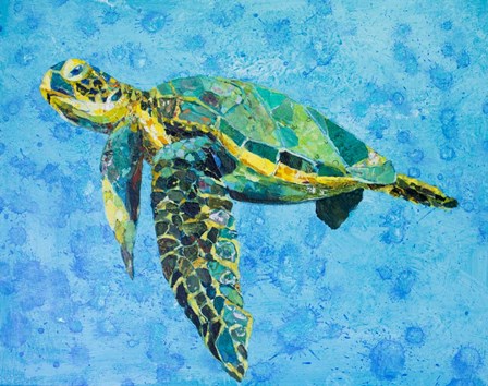 Floating Sea Turtle by Elizabeth St. Hilaire art print