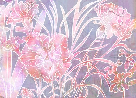 Carnation Creation H by Delores Naskrent art print