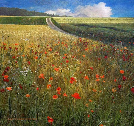 Barley And Poppies by Chris Vest art print