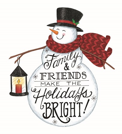 Holidays Bright Snowman by Deb Strain art print