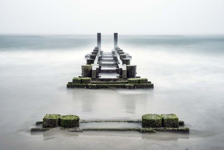 Fog On Pier 3 by Franklin Kearney art print